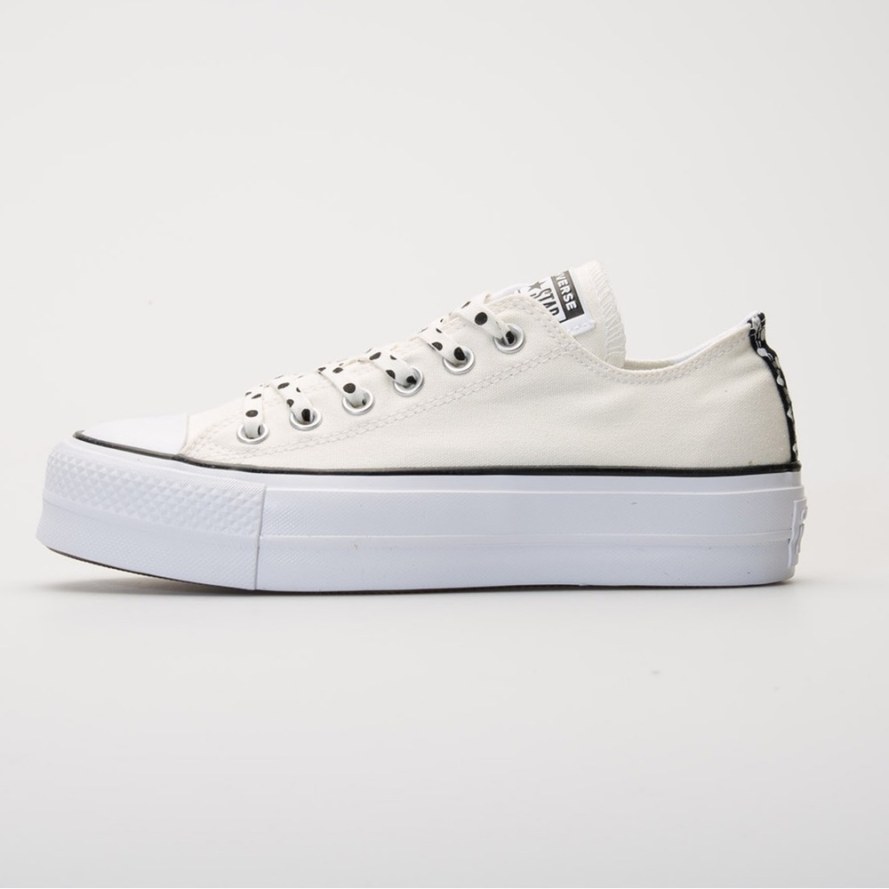 Converse Platform Ox Brown White Polka Dot A00561C Women's Size - Picture 2 of 6